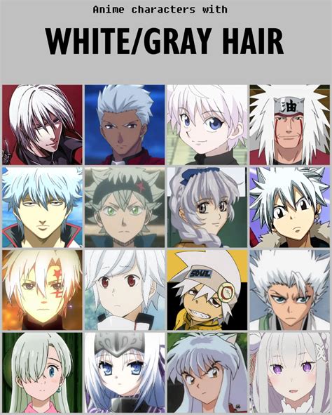 grey haired anime characters